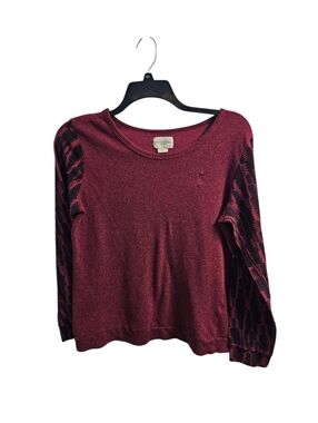 Obey Propaganda Burgundy Long Sleeve Sweater Top Large